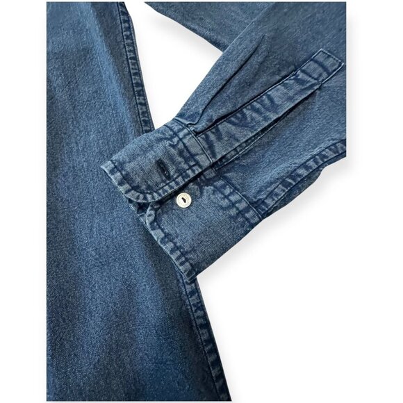 Nili Lotan Jasper Denim Maxi Dress, Blue, Size XS, New with tag - Picture 9 of 13